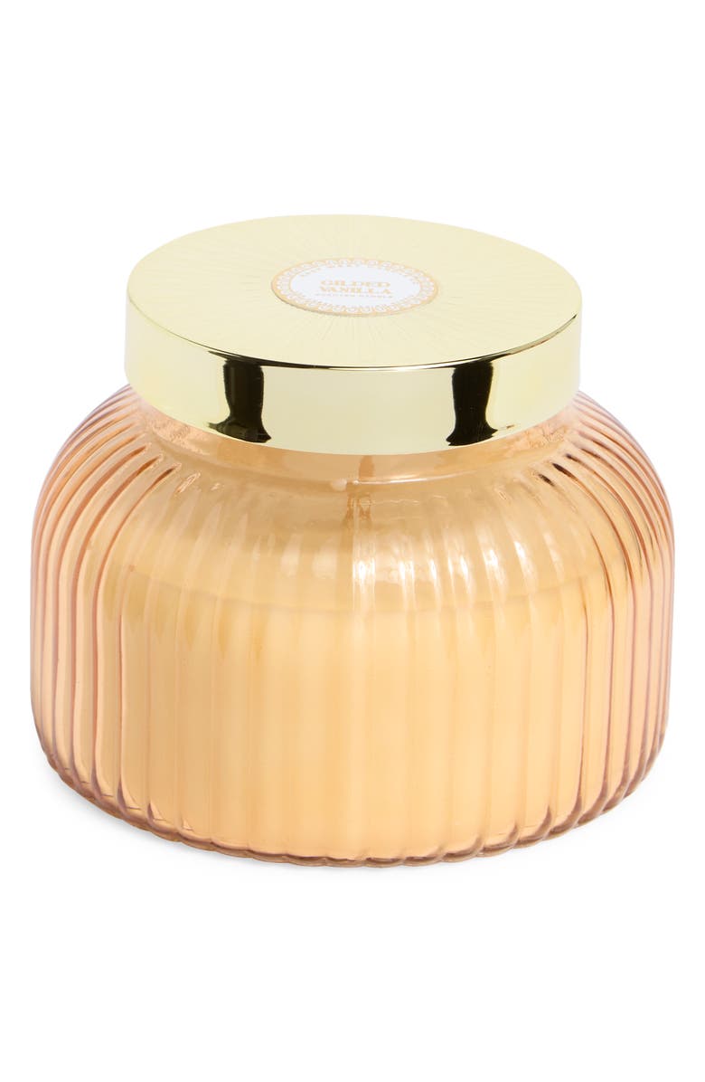 PORTOFINO CANDLES Champagne Ribbed Garden Jar Candle, Main, color, Champagne