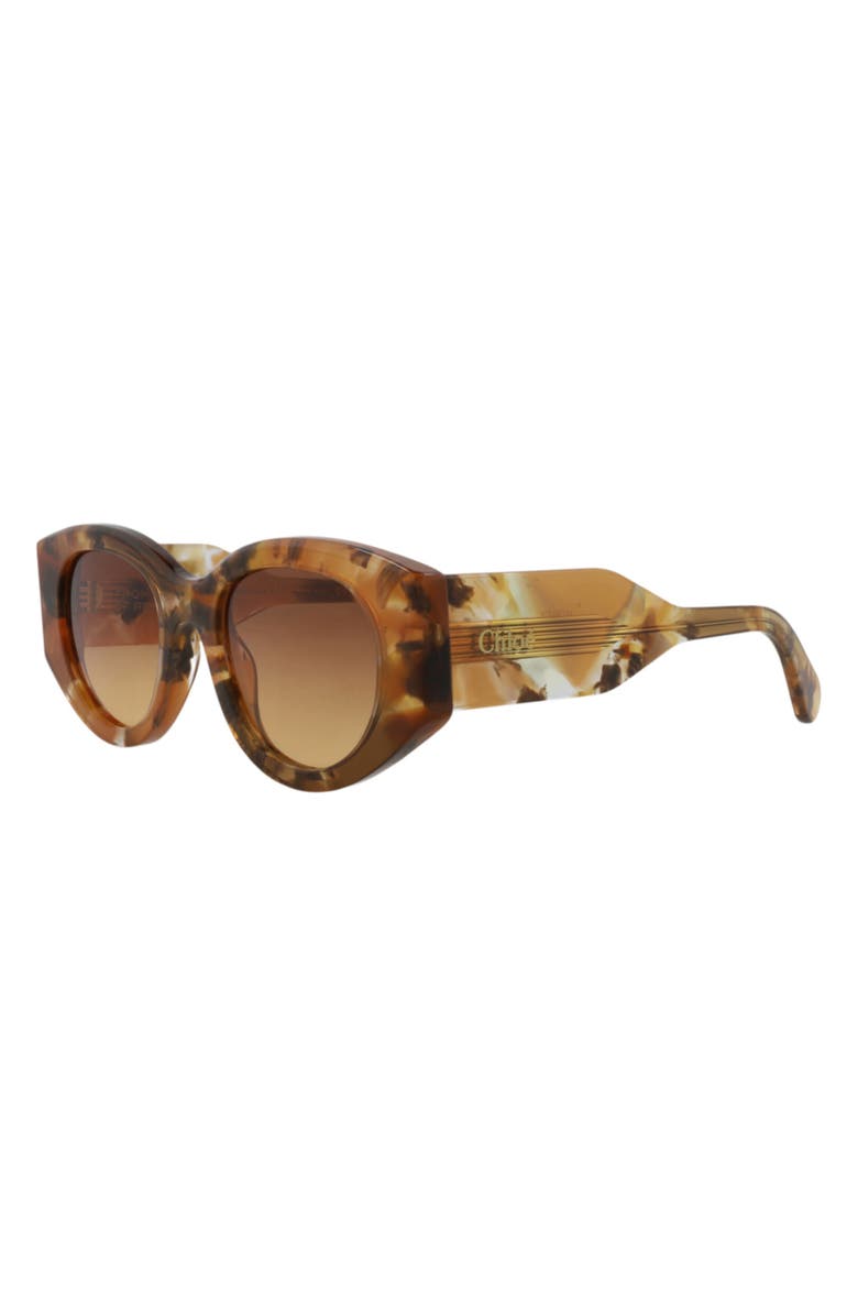 Chloé 51mm Oval Sunglasses, Alternate, color, Havana Havana Brown