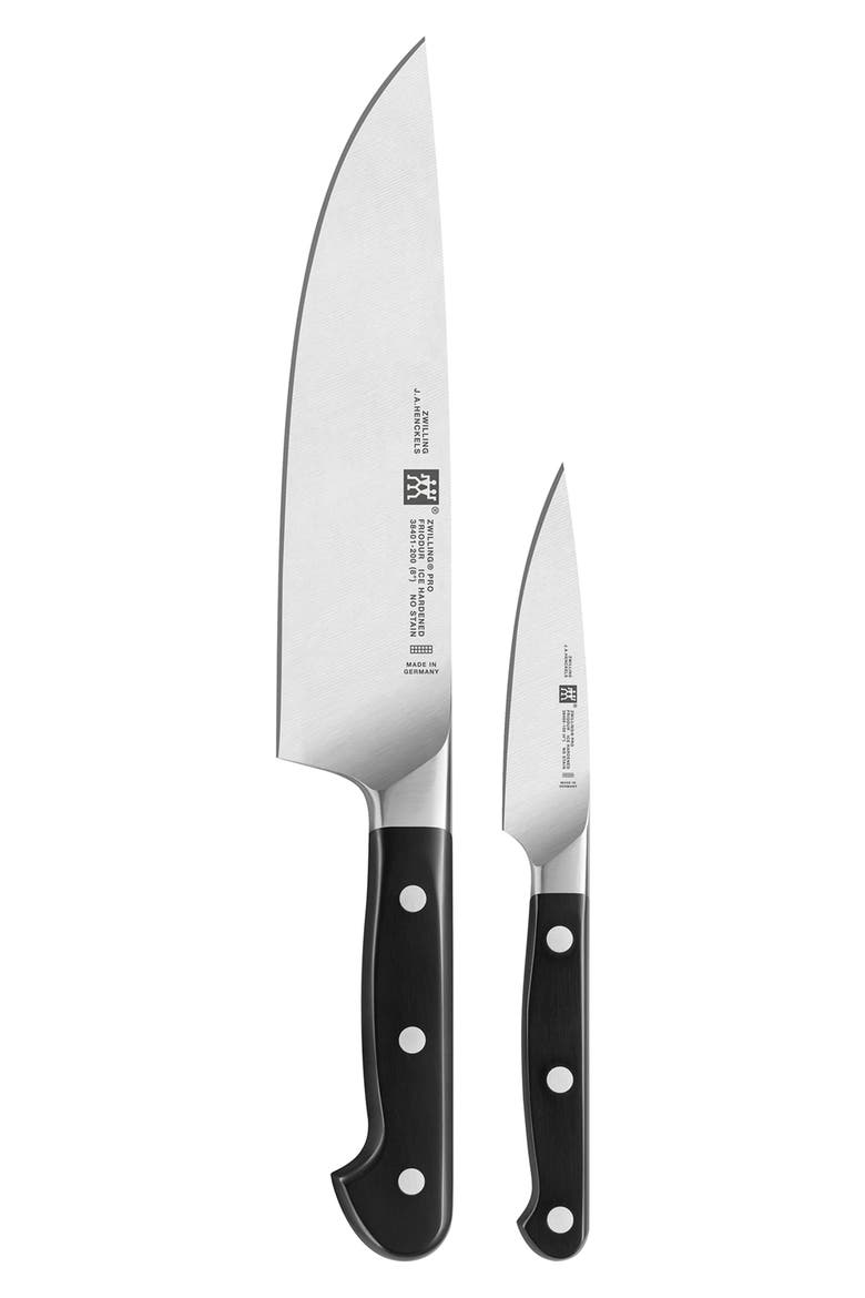 Pro 2-Piece Chef's Knife Set, Main, color, BLACK