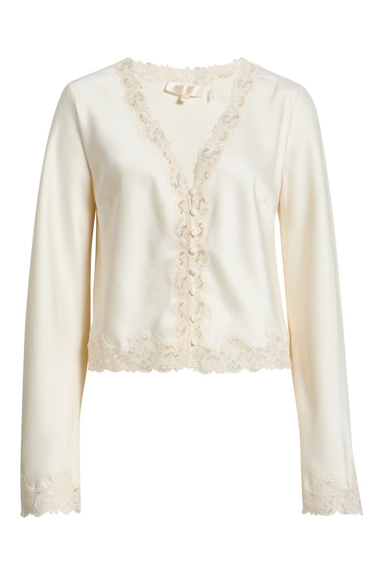 Fioretta Lace Trim Top, Alternate, color, ALABASTER GLOW