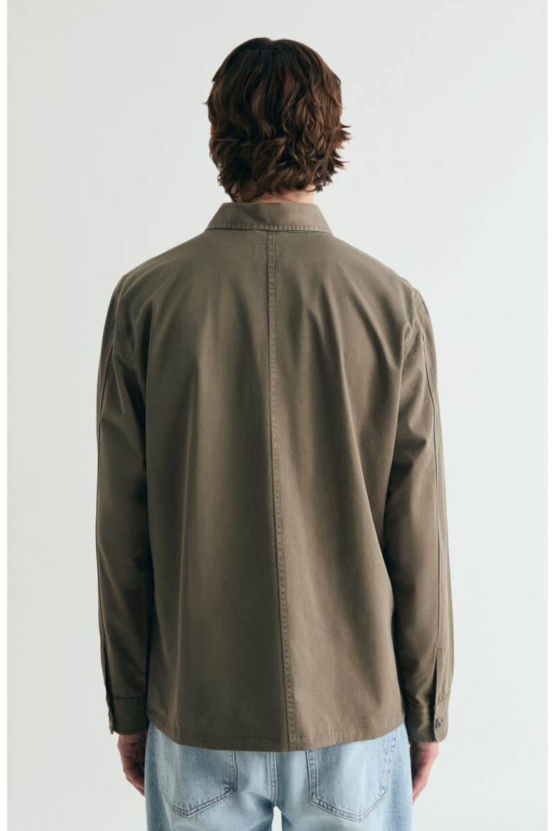 Overshirt with Buttoned Pockets, Alternate, color, Khaki