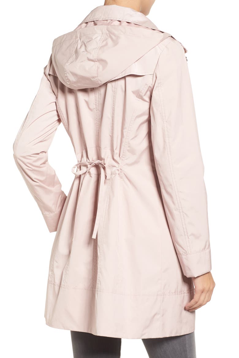 Back Bow Packable Hooded Raincoat, Alternate, color, CANYON ROSE