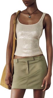 Reformation Carla Sequin Knit Tank