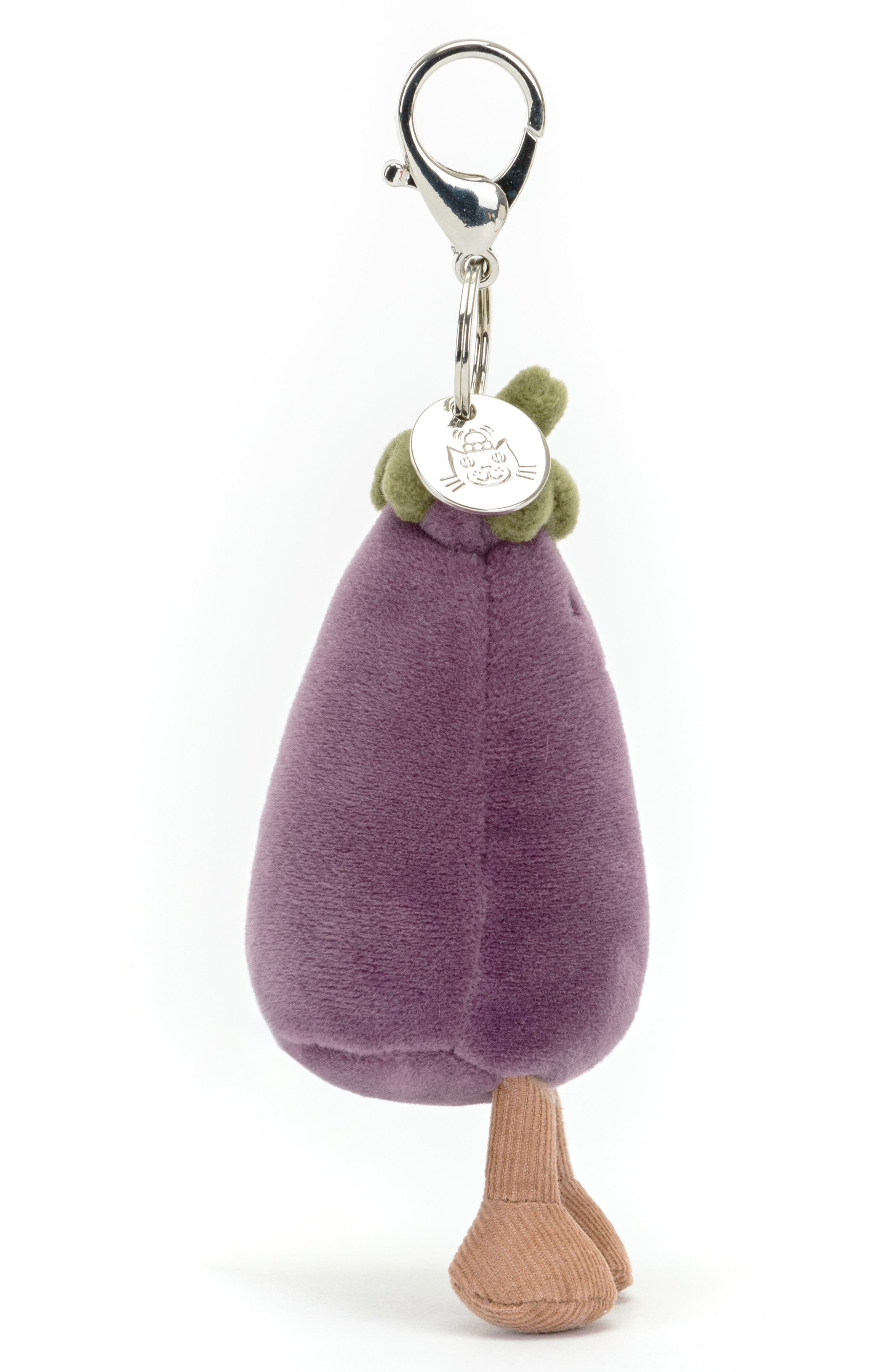 Vivacious Eggplant Bag Charm, Alternate, color, PURPLE