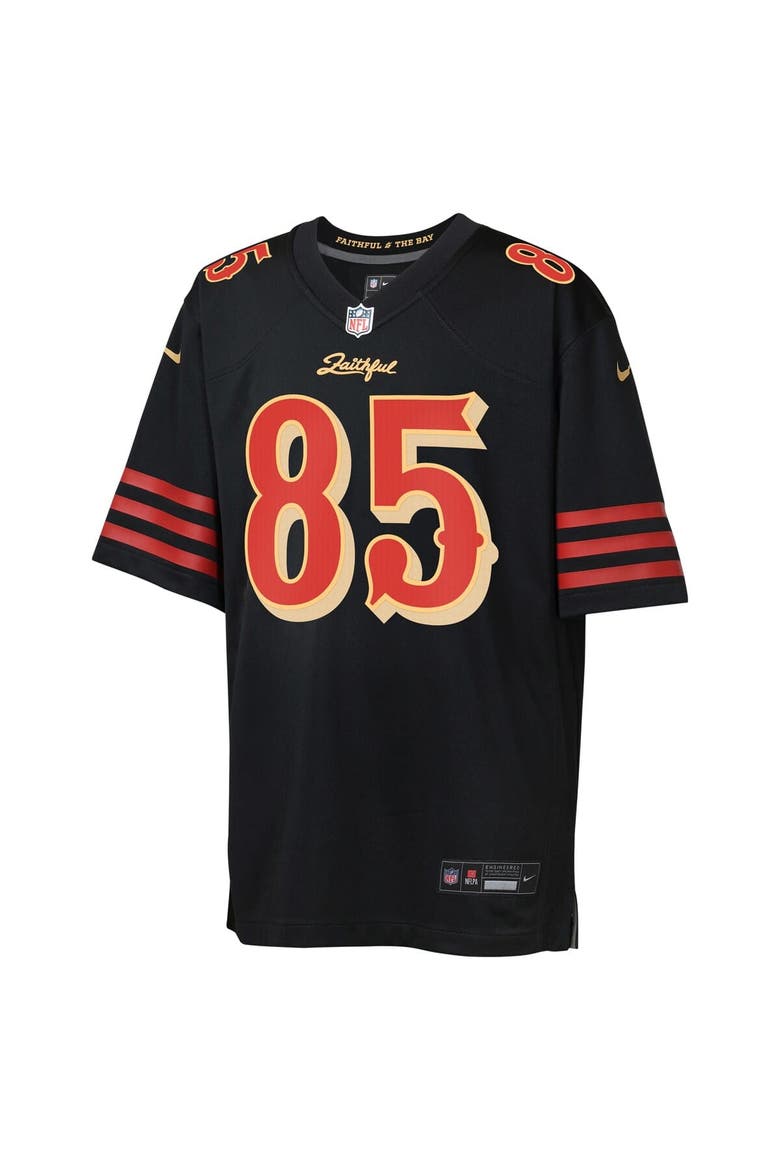 Youth Nike George Kittle Black San Francisco 49ers 2025 Rivalries Collection Game Jersey, Alternate, color, Black