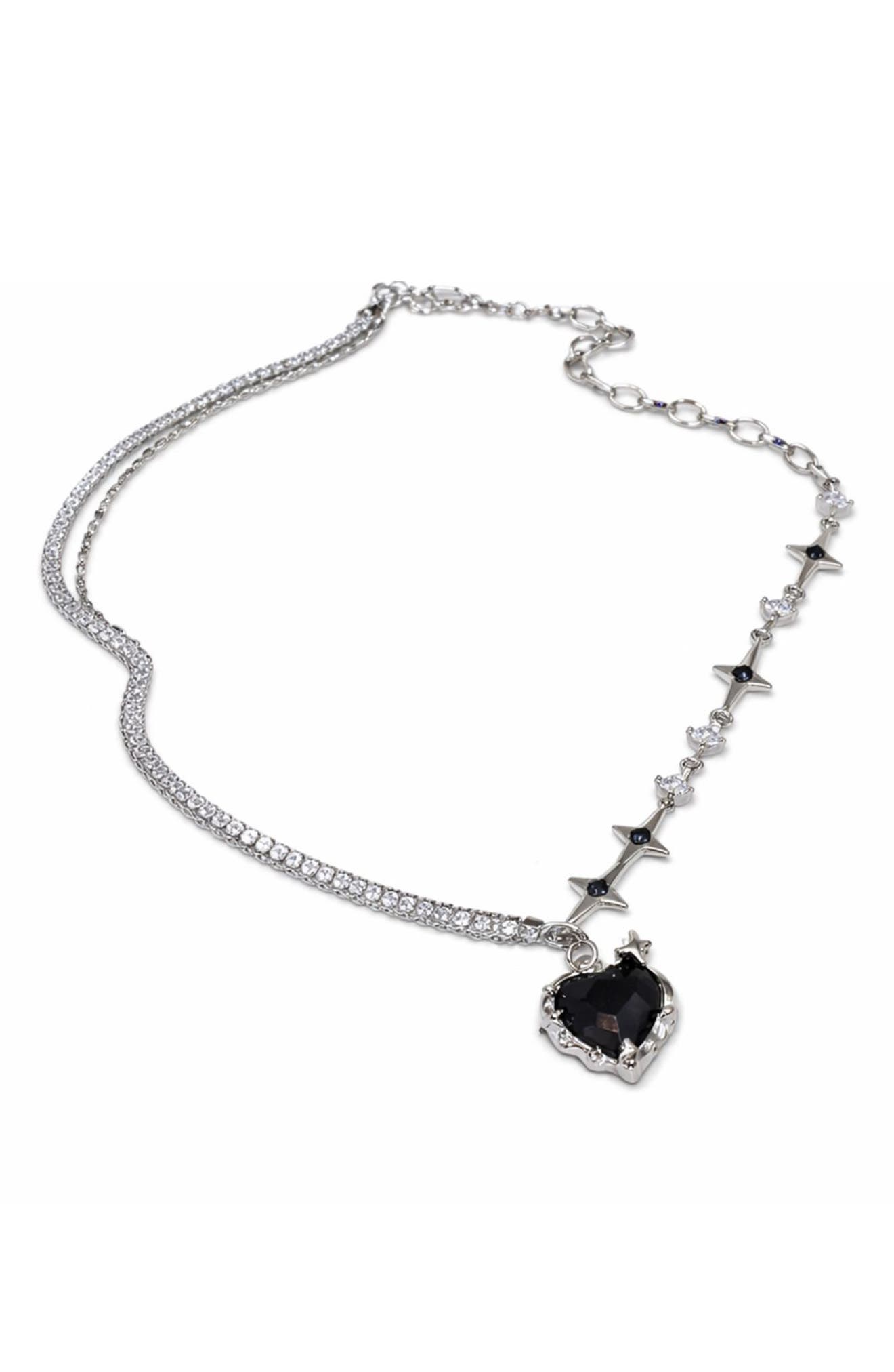 Crystal Heart Pendant Necklace