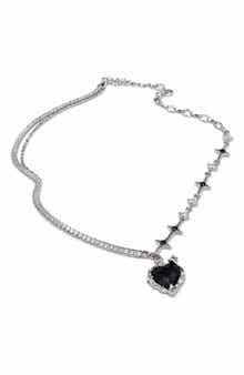 Crystal Heart Pendant Necklace