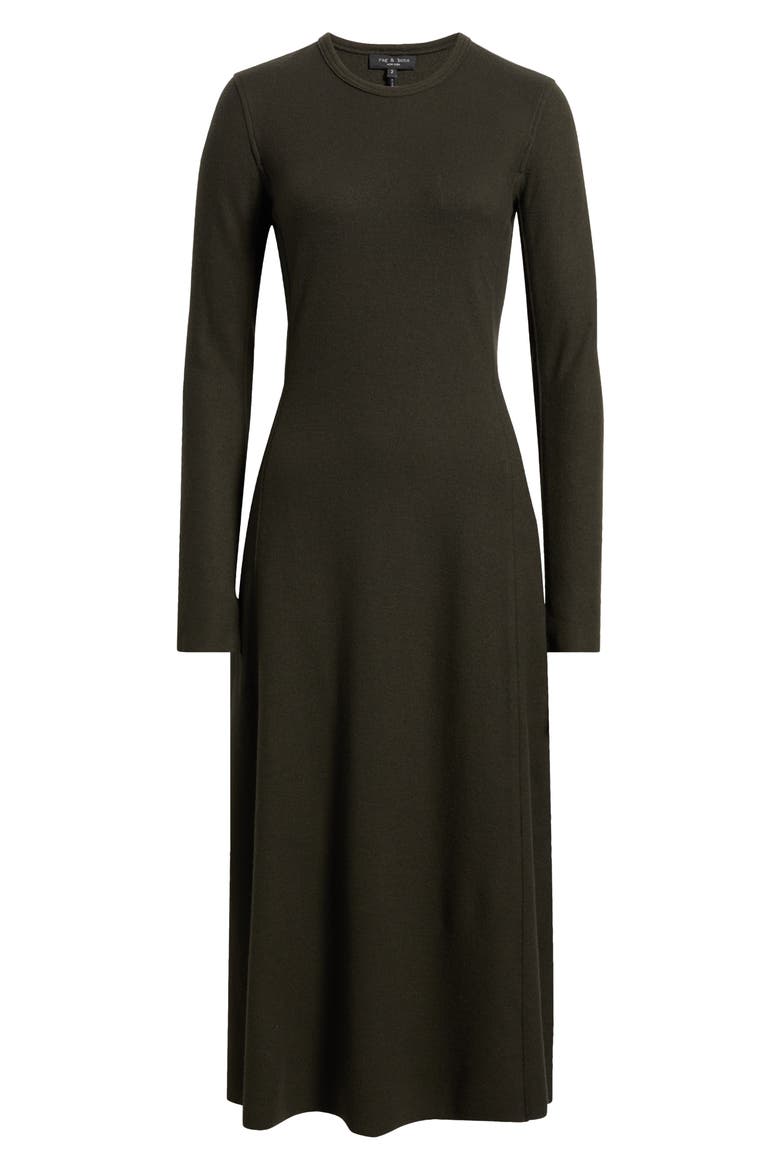Yan Long Sleeve Wool Sweater Dress, Alternate, color, ARMY