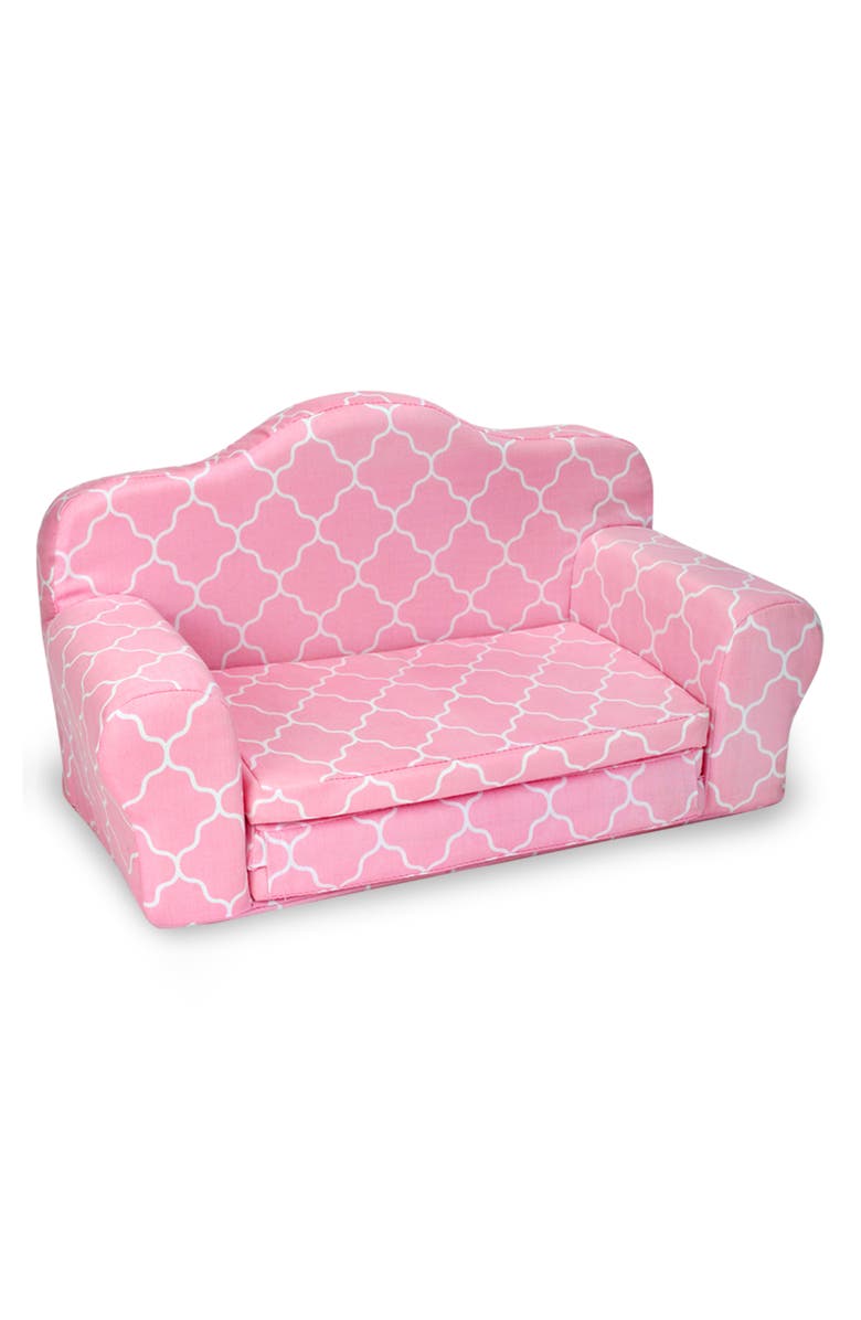 Teamson Kids Sophia's Fold-Out Couch, Main, color, Pink