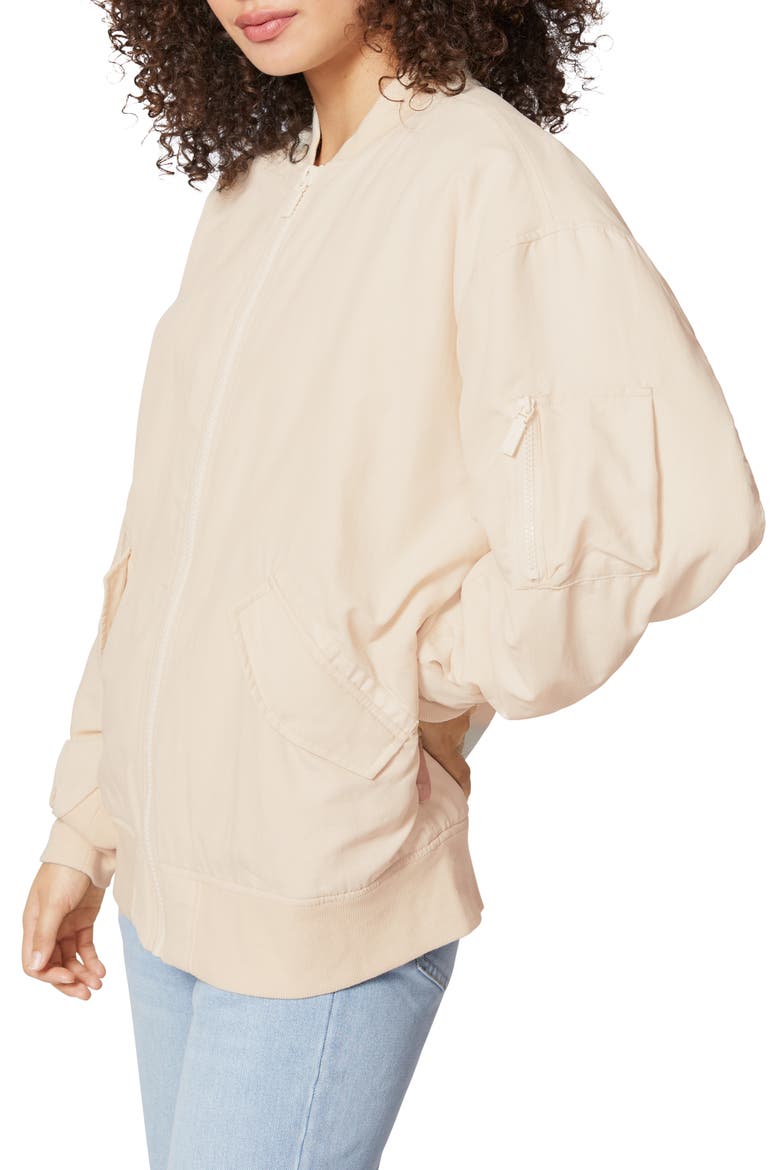 Oversize Bomber Jacket, Alternate, color, WHITECAP GREY