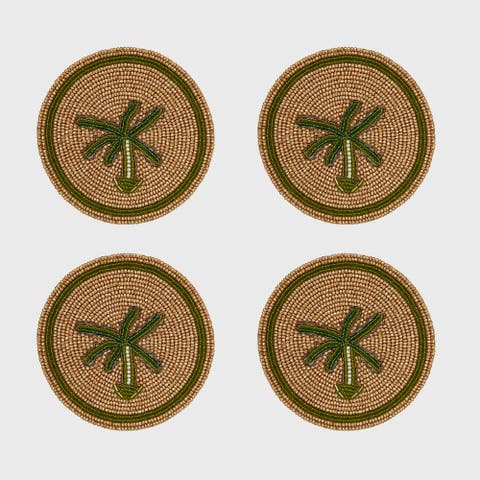 Hand beaded or woven coasters