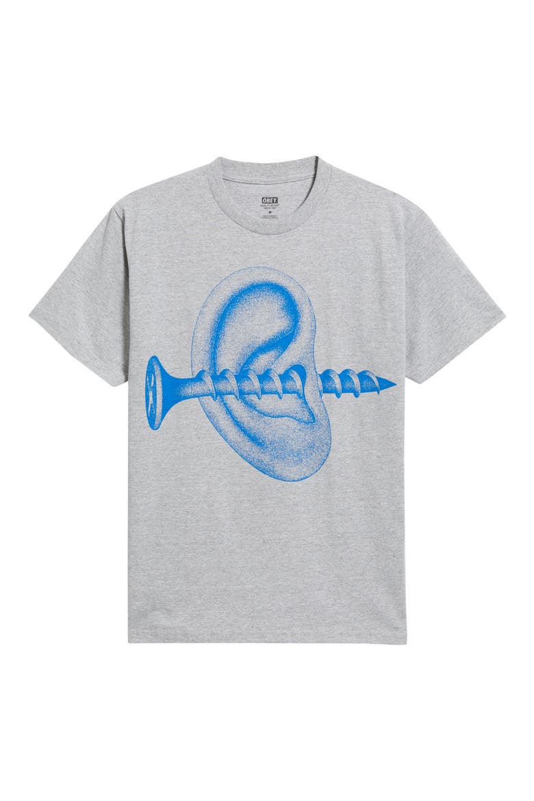 Records Ear Cotton Graphic T-Shirt, Alternate, color, HEATHER GREY
