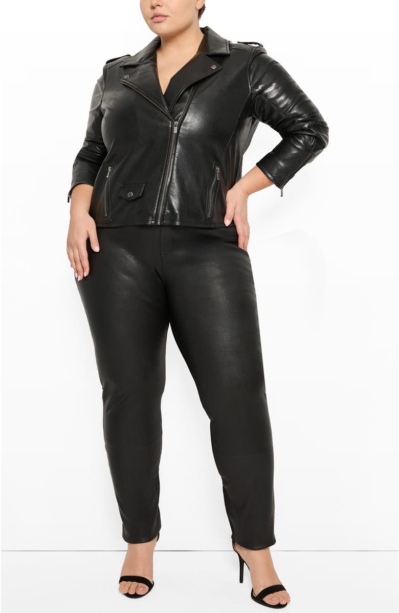 AS by DF Cult Recycled Leather Jacket, Alternate, color, Black