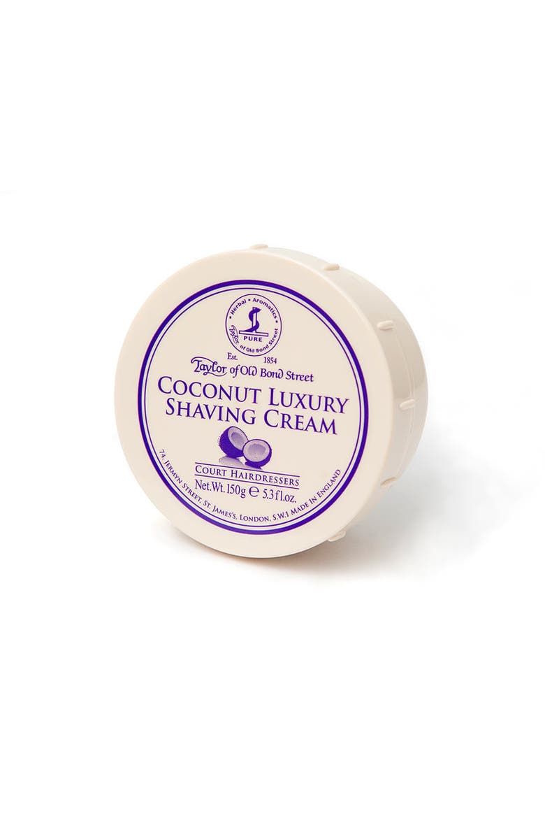 Coconut Shaving Cream Bowl, Main, color, White