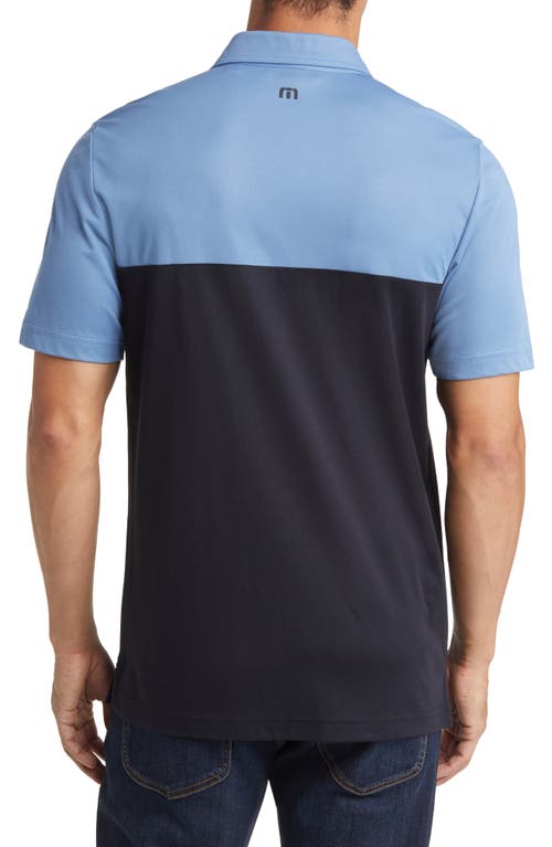 Travismathew Taxiway Colorblock Piqué Polo In Coronet
