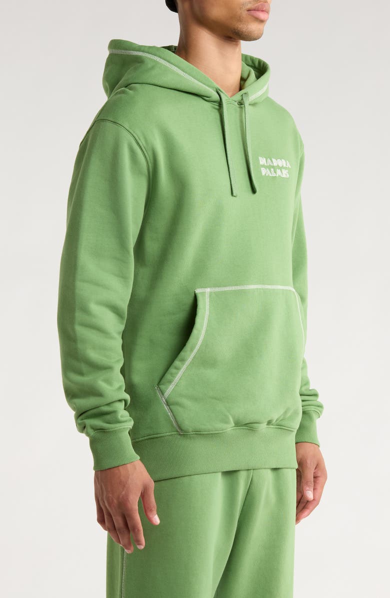 Diadora Legacy Graphic Hoodie, Alternate, color, Green English Ivy