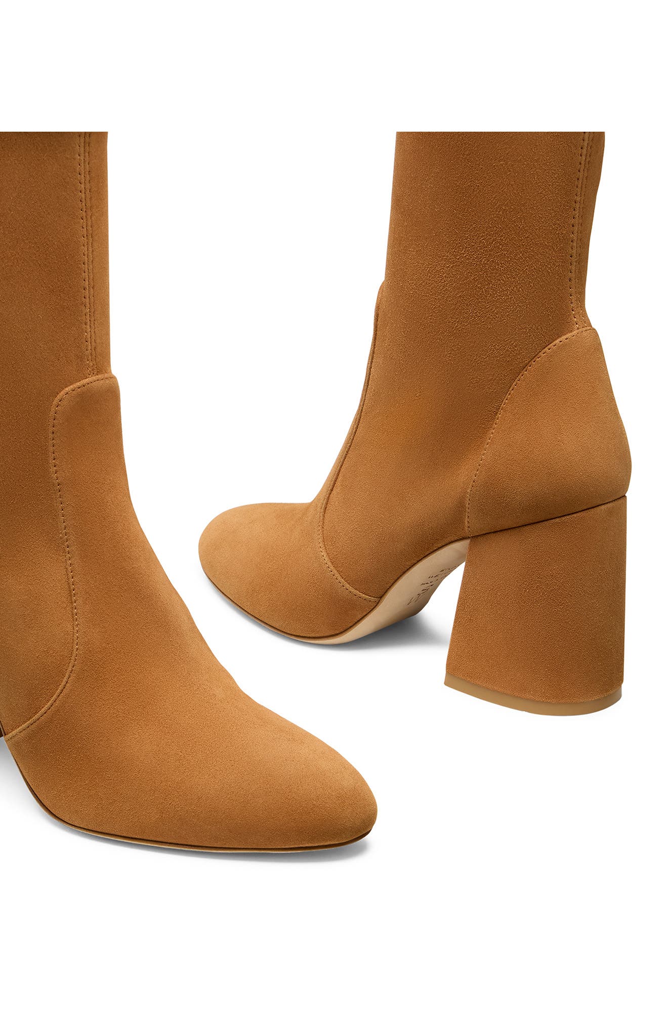 Stuart Weitzman Essentialist Stretch Bootie, Alternate, color, Hazel Suede