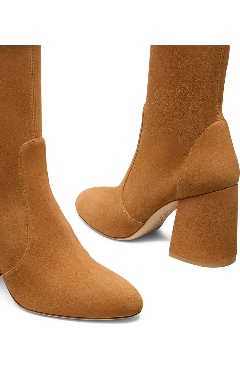 Stuart Weitzman Essentialist Stretch Bootie, Alternate, color, Hazel Suede