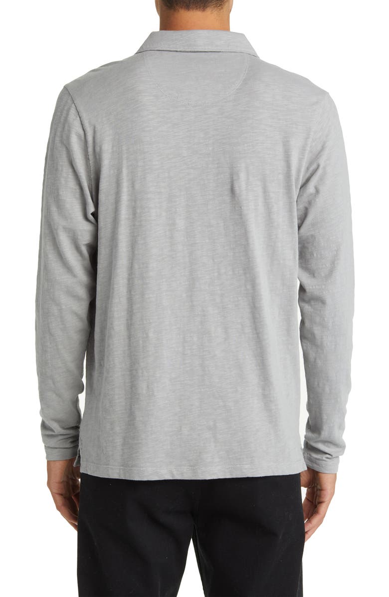 Treasure & Bond Johnny Collar Cotton Polo, Alternate, color, Grey Monument