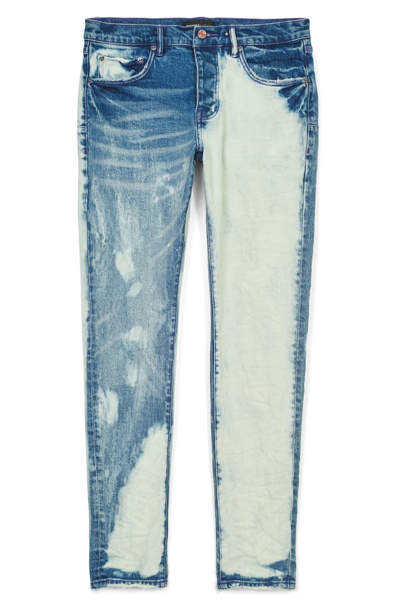 PURPLE BRAND PURPLE Bleached & Distressed Skinny Jeans, Alternate, color,