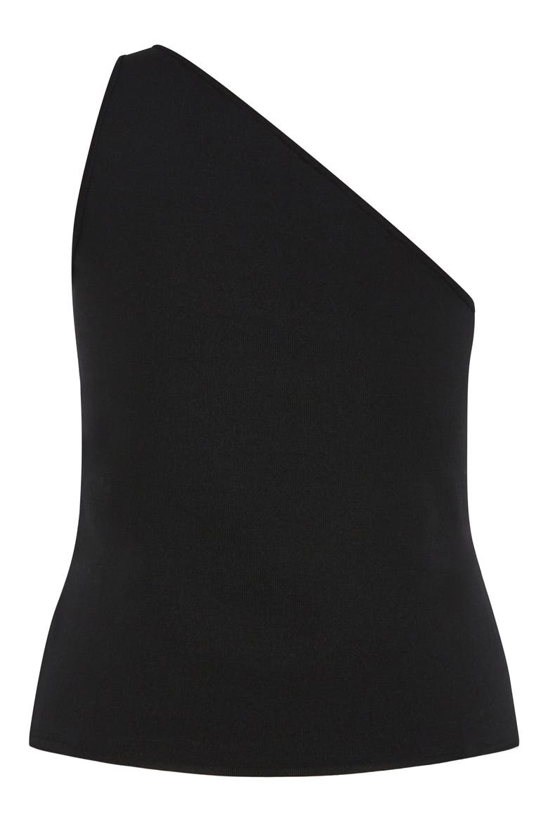 Louisa One-Shoulder Top, Alternate, color, BLACK