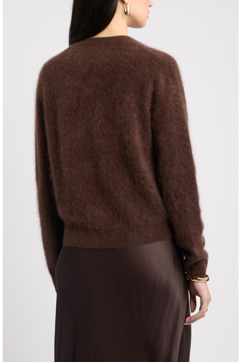 Brushed Cashmere Cardigan, Alternate, color, BROWN MOLE
