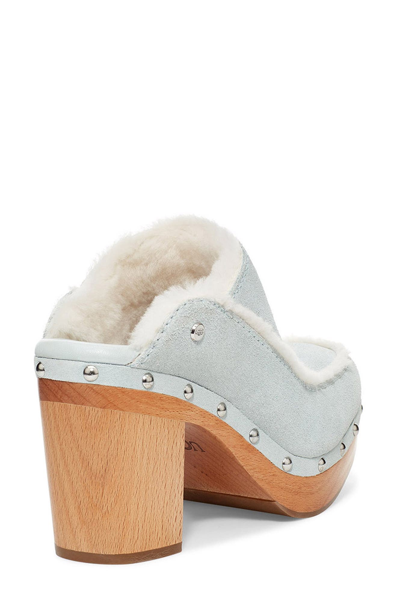 Aubriana Clog, Alternate, color, SKY GREY SUEDE