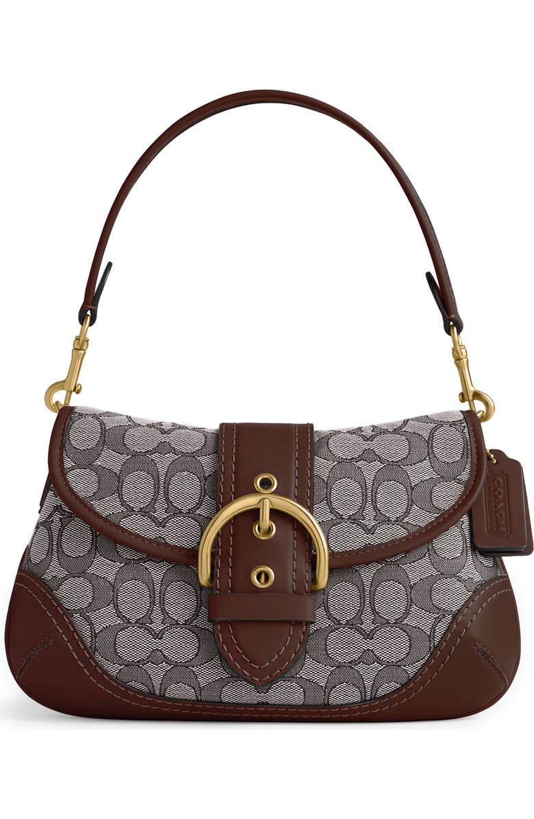 COACH Signature Jacquard Soho Shoulder Bag, Main, color,