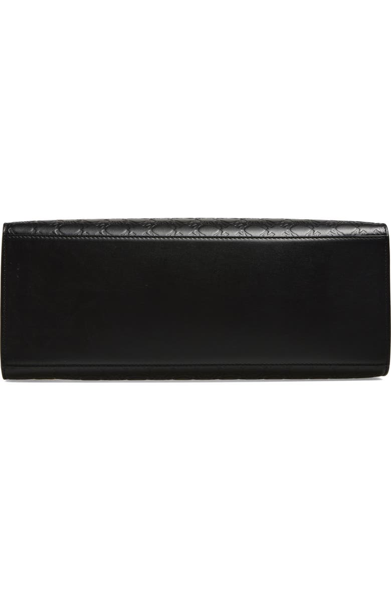 AMIRI Small MA Quad Debossed Leather Tote, Alternate, color, Black