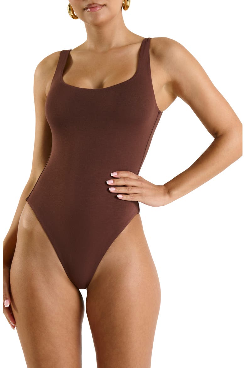 The NW Tank Bodysuit, Alternate, color, CHOCOLATE