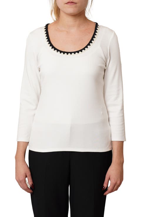 Stitched U-Neck T-Shirt