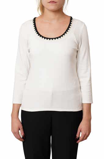 Stitched U-Neck T-Shirt