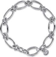 Gabriel & Co. Bujukan Oval Link Chain Sterling Silver Bracelet