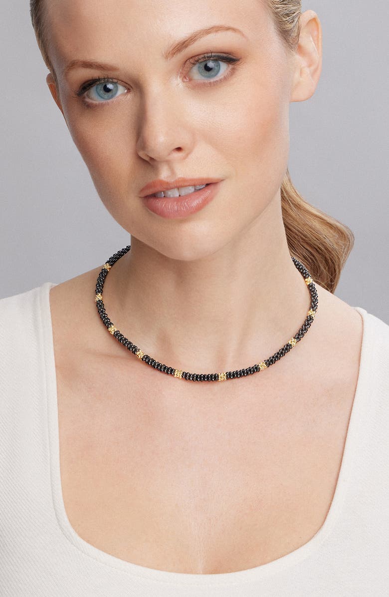 LAGOS Black Caviar Beaded Necklace, Alternate, color, Black