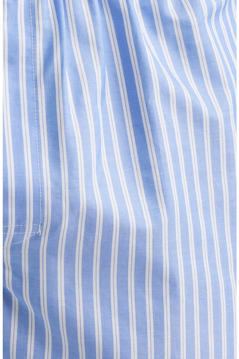 Cotton Poplin Boxer Shorts, Alternate, color, BLUE/ WHITE