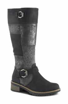 Collage Faux Leather Tall Boot