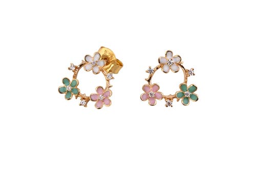 Arte Nova Jewellery Flores Coloridas Earrings in Gold 19,2K  product