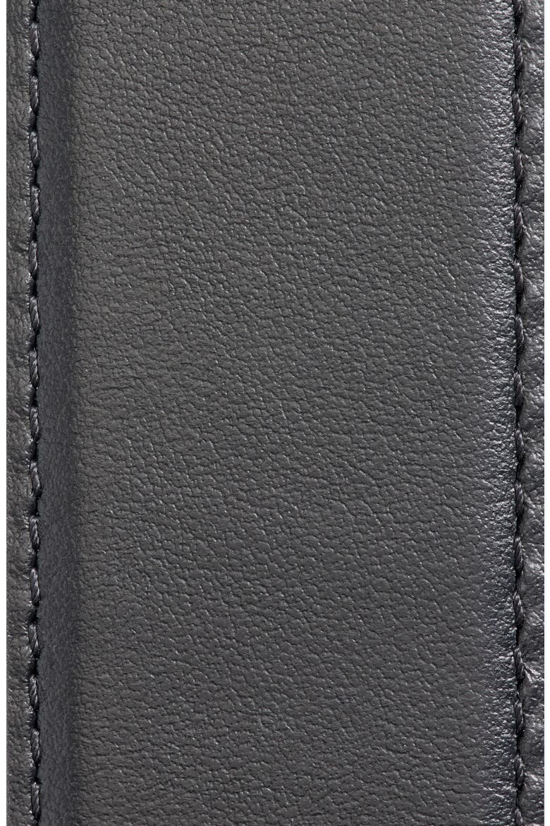 Chambeliss Leather Belt, Alternate, color, BLACK/ SILVER