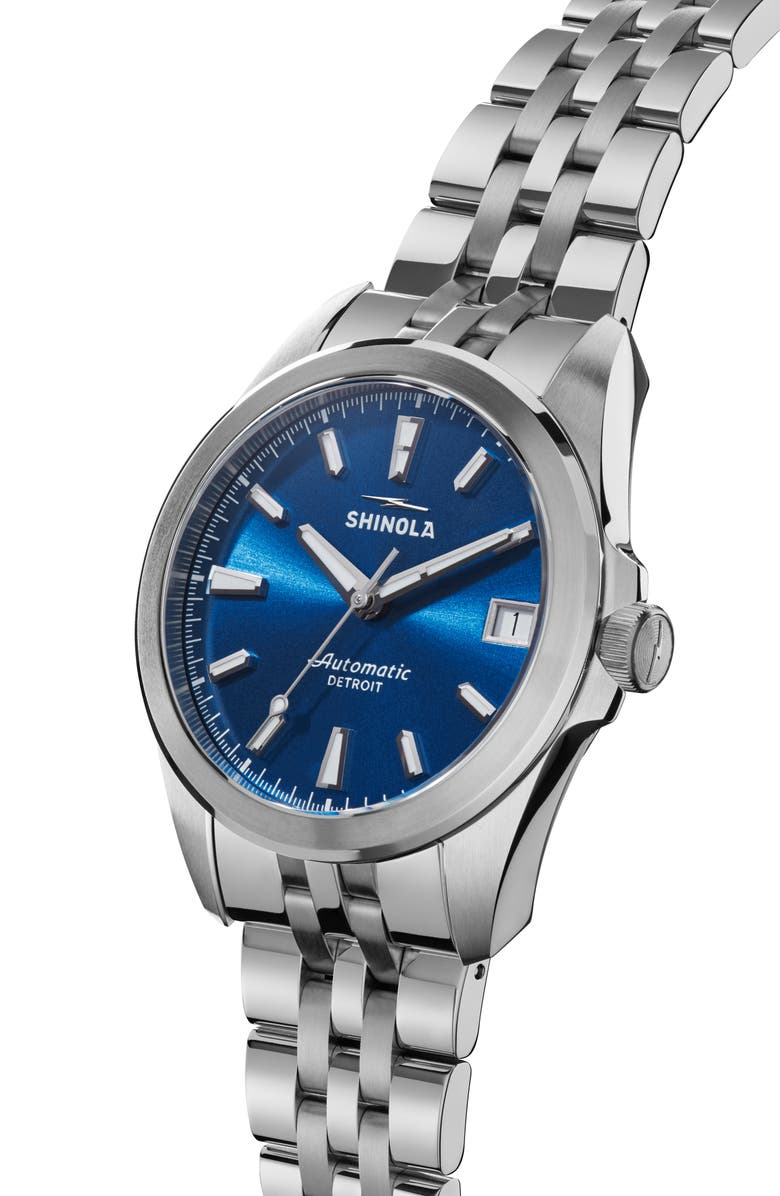 Shinola Circadian Monster Automatic Bracelet Watch, 36mm, Alternate, color, Day Light Blue