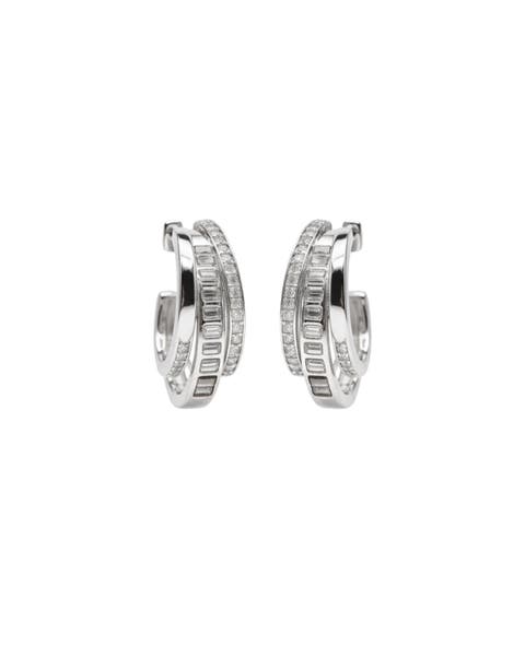 Triple Threat Huggie Hoop Earrings