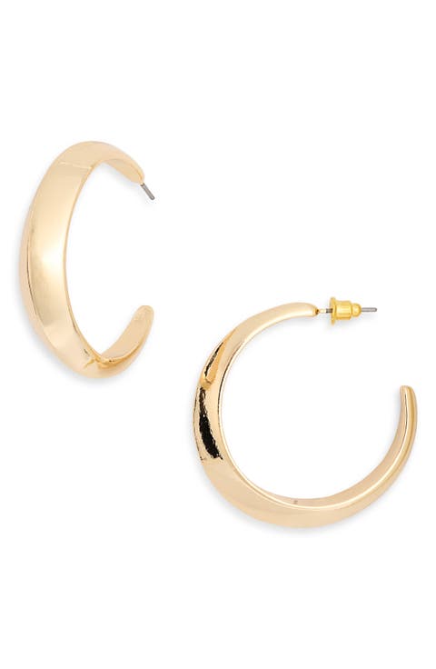 Angled Hoop Earrings