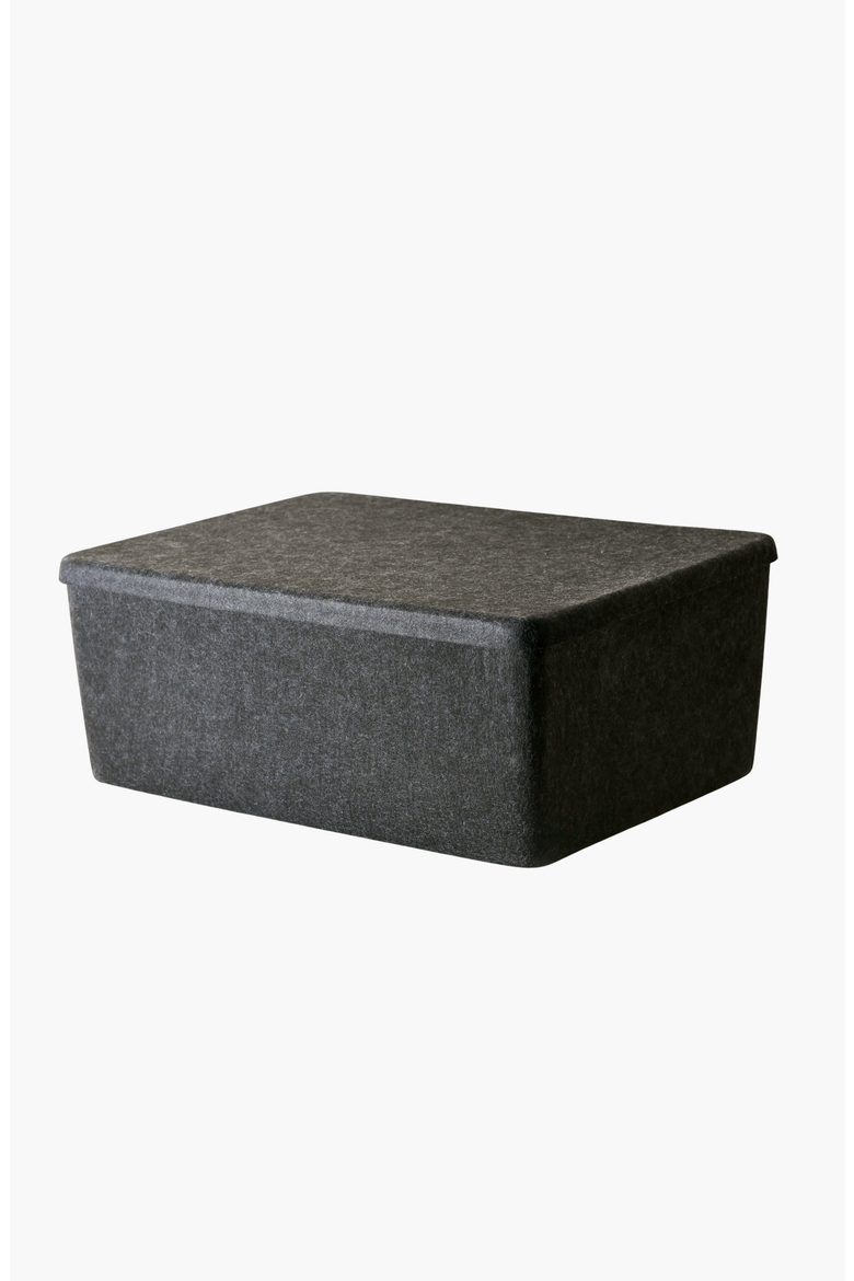 The Sculpted Bin - XL with Lid, Main, color, Carbon - Set of 3