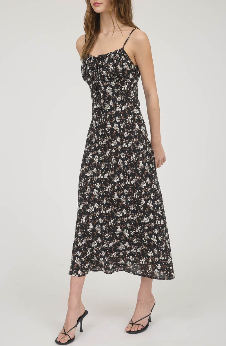 Blu Pepper Gathered Bust Midi Dress, Alternate, color,