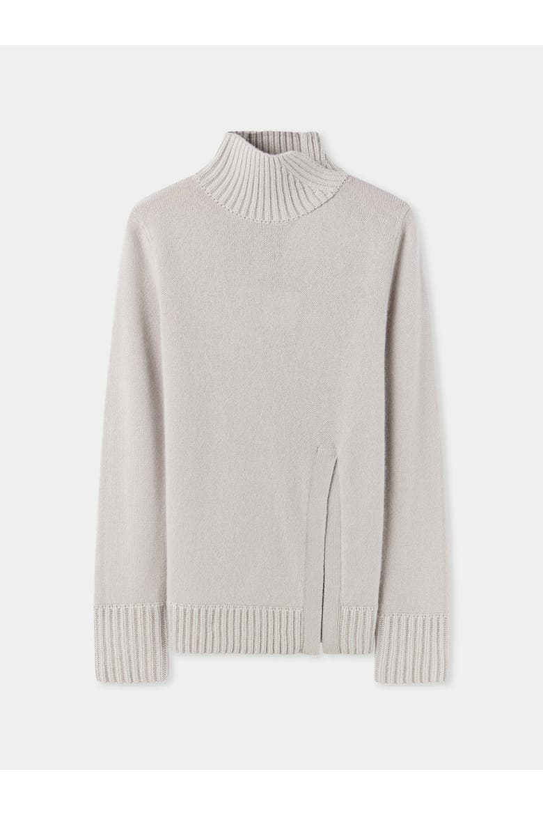 Cut-Out Cashmere Turtleneck, Alternate, color, chateau gray