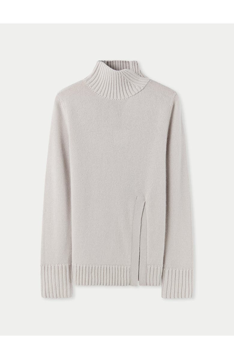 GOBI Mongolian Cashmere Cut-Out Cashmere Turtleneck, Alternate, color, Chateau Gray