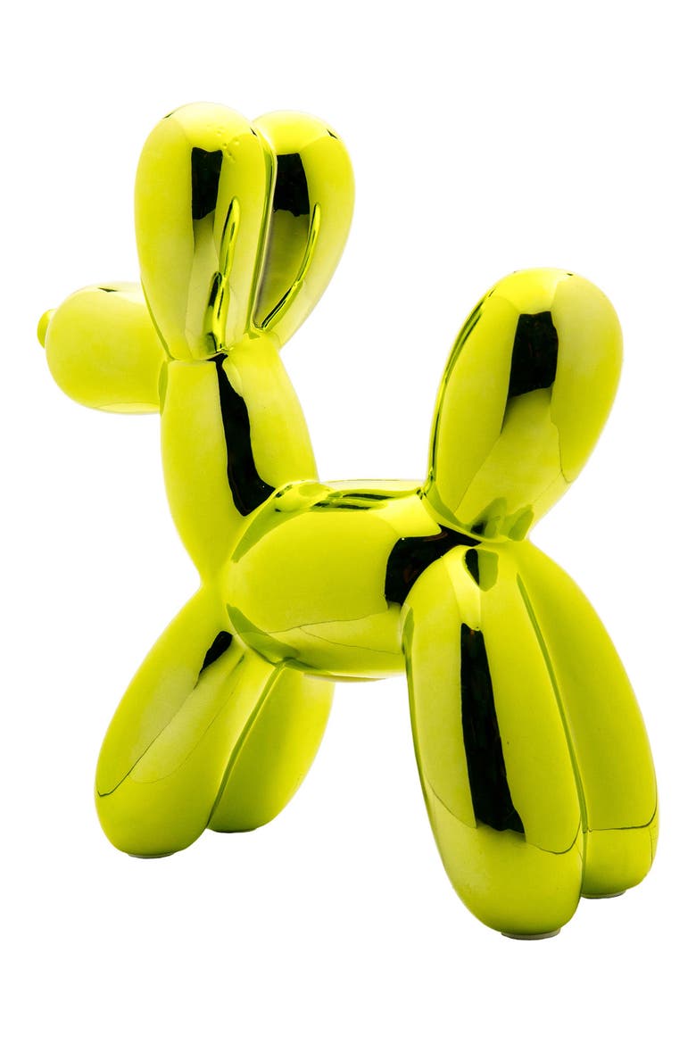 Plus Lime Balloon Dog Bank, Alternate, color, LIME