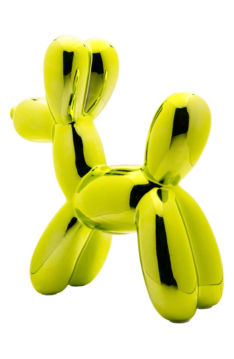 INTERIOR ILLUSIONS Plus Lime Balloon Dog Bank, Alternate, color, Lime