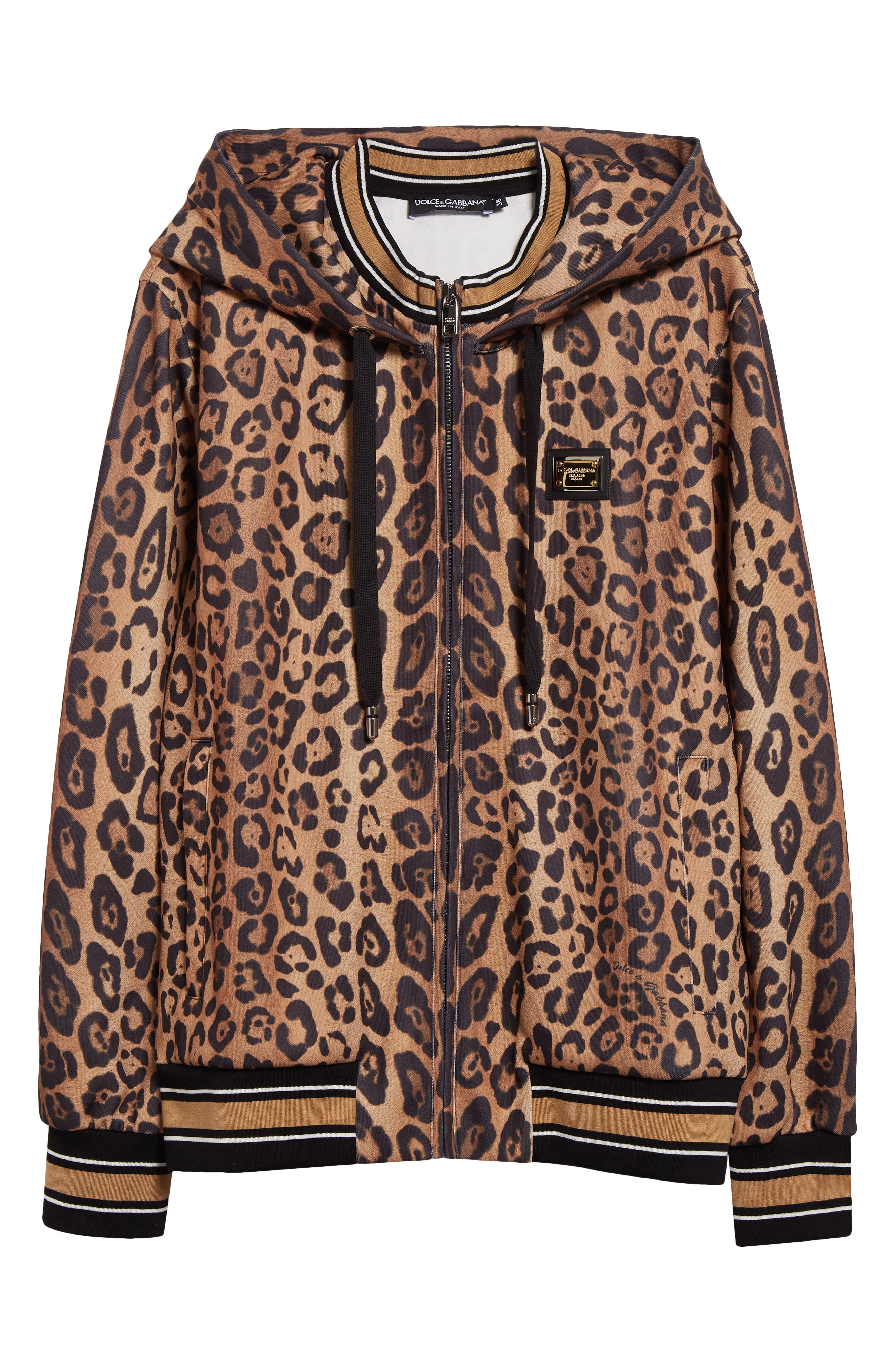 Interlock Leopard Print Zip Hoodie - image 2
