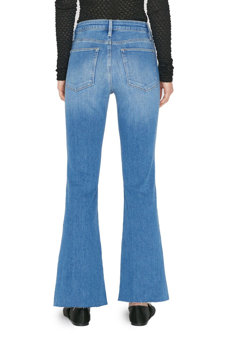 Le Easy Flare Raw Hem Jeans, Alternate, color, DRIZZLE