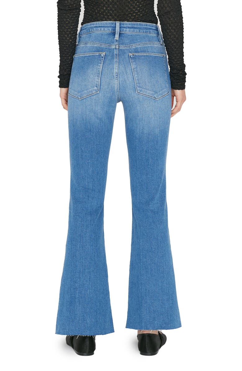 FRAME Le Easy Flare Raw Hem Jeans, Alternate, color, 